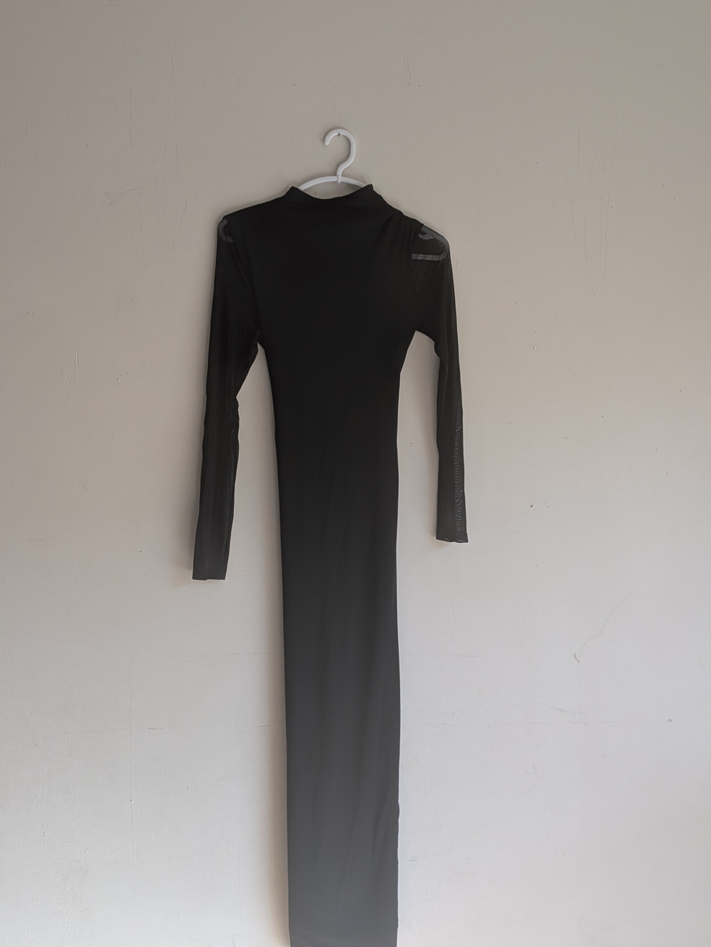 Black Long Sleeve Maxi Dress - Elegant Women's Evening Dress